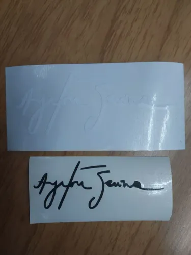 Adesivo de assinatura do Ayrton Senna