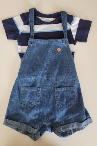 Conjunto jardineira e bory