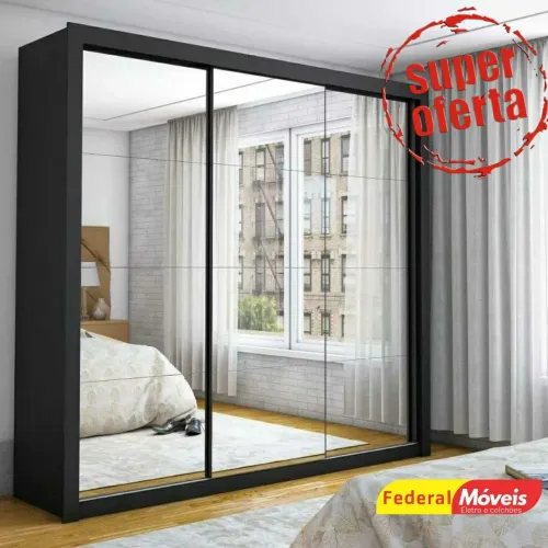Guarda Roupa com 3 Portas de Correr Novo Fazemos Entrega 