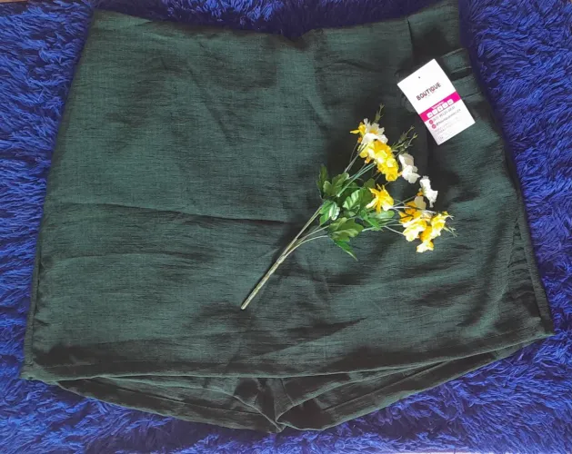 Saia Jeans Verde - Tamanho gg