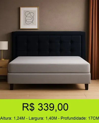 Cabeceira casal no veludo super aconchegante