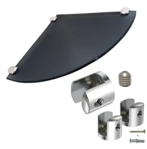 Prateleiras Fumê de Vidro de Canto de Banheiro Lavanderia e Uso Geral de Armazenamento Dom