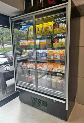 Expositor refrigerado auto serviço premium 2 portas Refrimate - Marcos