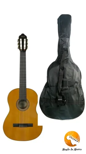 KIT- Violão Valência Vc 264 Ht Nylon Acústico + Capa Bag Bolsa Para Violão