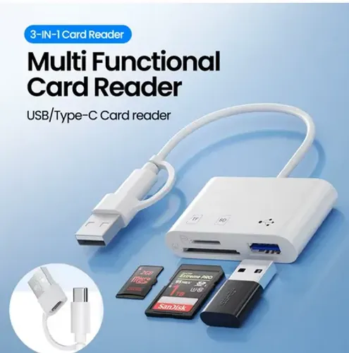 leitor de cartão Usb3.0, 3 em 1