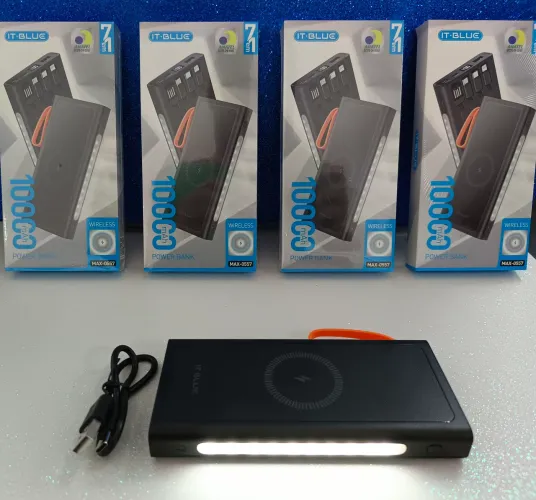 CARREGADOR PORTÁTIL POWER BANK INDUÇÃO 10000mAh<br>