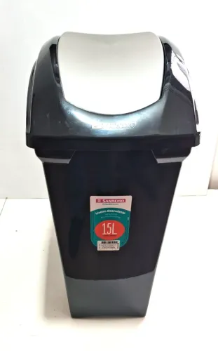 Lixeira Plastica com Tampa Basculante 15 litros