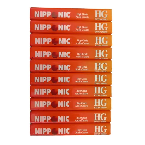 Fita cassete nipponic hg-60 min lote 10 fitas virgens