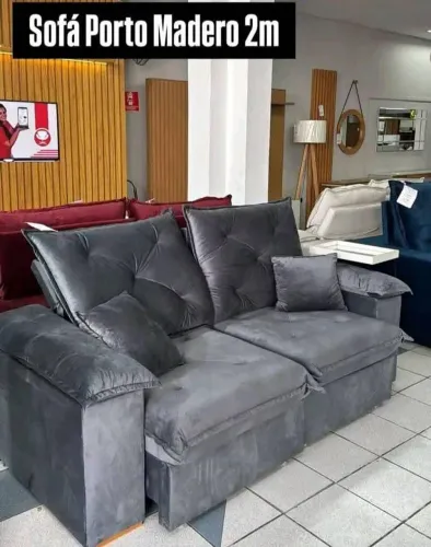 Luxuo sofá retrátil e Reclinável em promoção!!