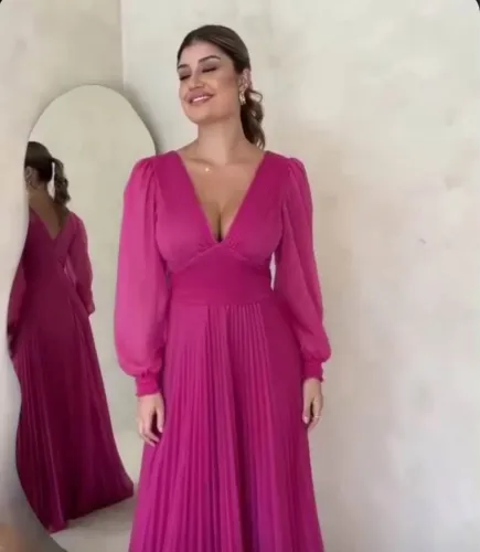 Vestido Pink Plissado 42/44