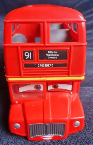 Super legal Ônibus Relâmpago Londres - Importado -  Disney Pixar Filme Carros 2