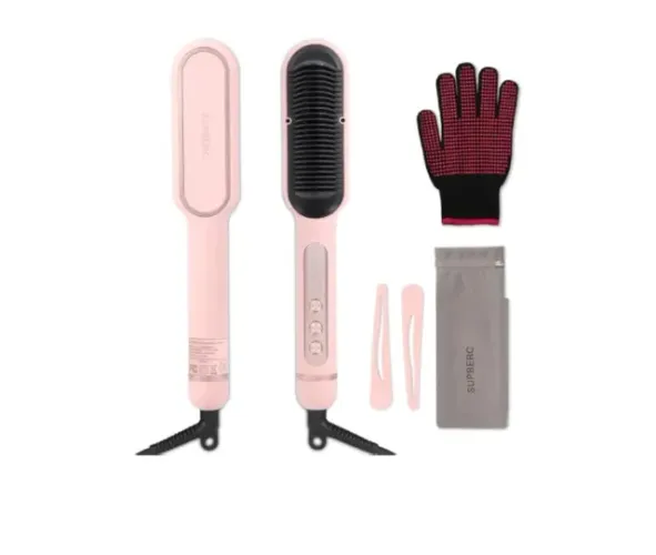 Escova De Alisamento De Cabelo Negative Ionic Com 9 Temperat