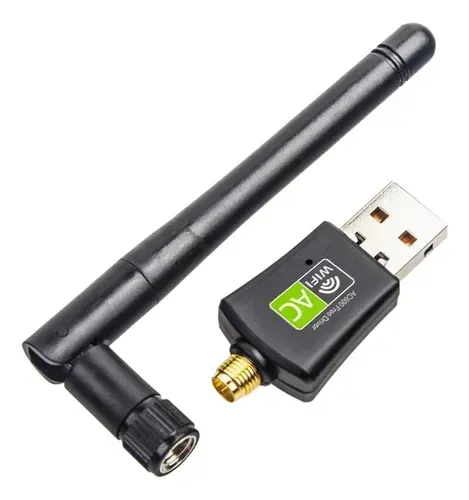 Adaptador Usb Wifi Dual Band 2.4 5ghz 600mbps Wireles Antena