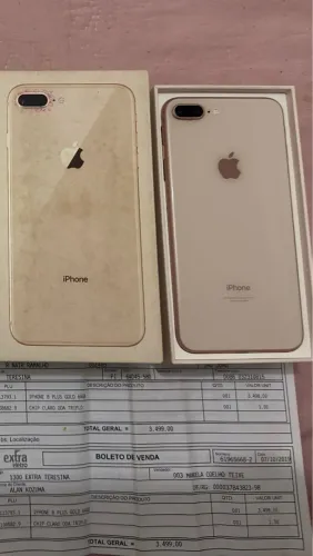 iPhone 8 Plus 64g, caixa e nota. 