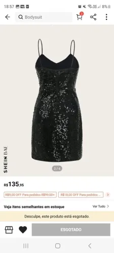Vestido paete lantejoulas
