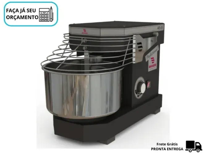 Amassadeira Espiral 5kg Braesi Preta - Bivolt Nova