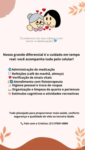 Acompanhamento domiciliar ou hospitalar.