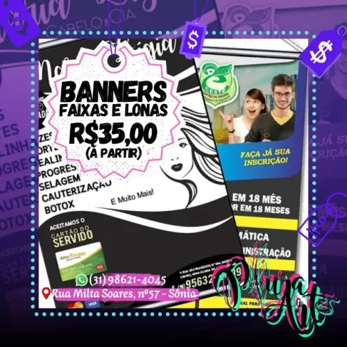 Banners, Faixas e Lonas para Divulgação e Propaganda do Seu Negócio