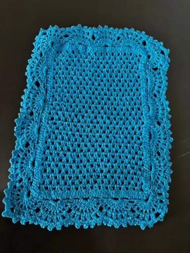 Centro de mesa de Crochê Azul