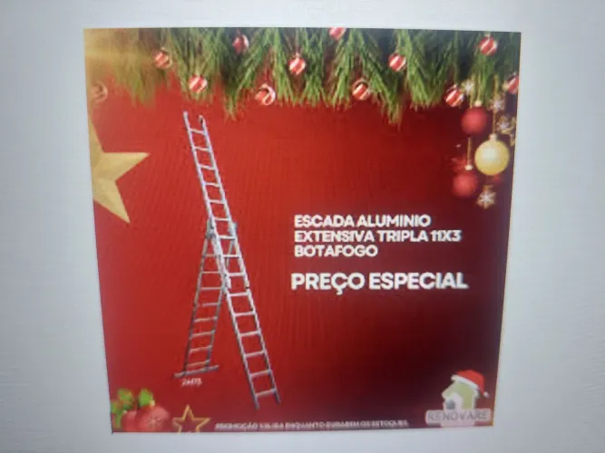 Escada Alumínio Extensiva Tripla 11x3 Botafogo - Preço Especial!
