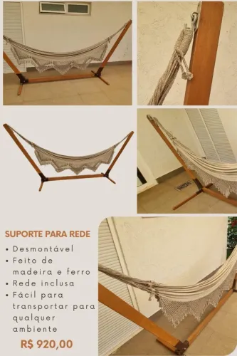 Suporte para Rede com Rede Inclusa - Conforto e Estilo