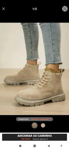 Botas Cano Curto -Tamanho 37 - pouco usada em estado do novo