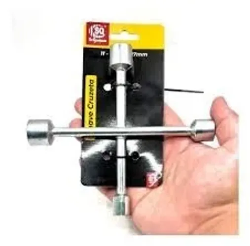 Chave Cruz 4 Bocas Cruzeta 10 12 14 17mm Sextavado Universal 
