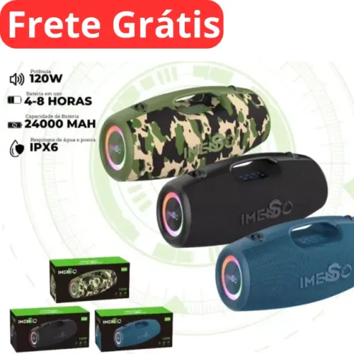 caixa de som potente portatil imenso ims-x26