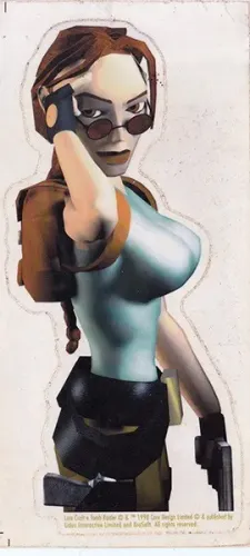Adesivo de painel e vidro LARA CROFT