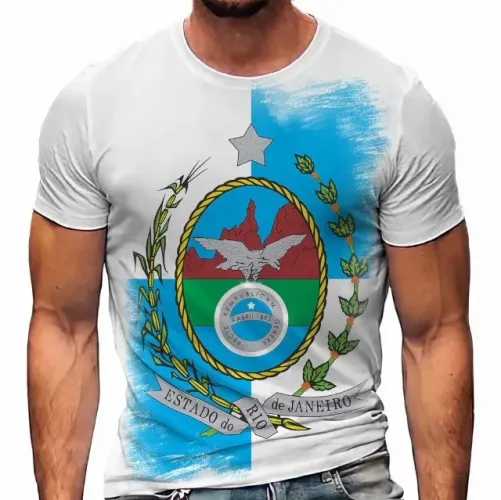 Camiseta Bandeira Do Estado Do Rio Janeiro