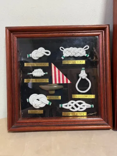 Conjunto de Quadros Decorativos com Nós de Marinheiro