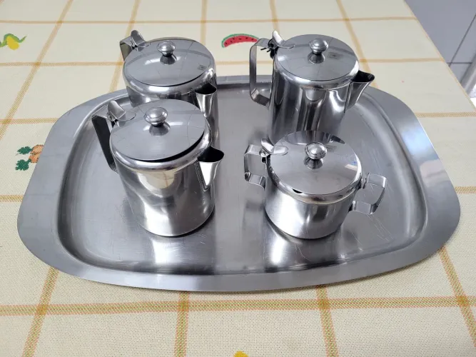 Conjunto café e chá inox 
