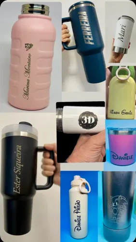 Garrafas Térmicas e Copos Personalizadas /à laser