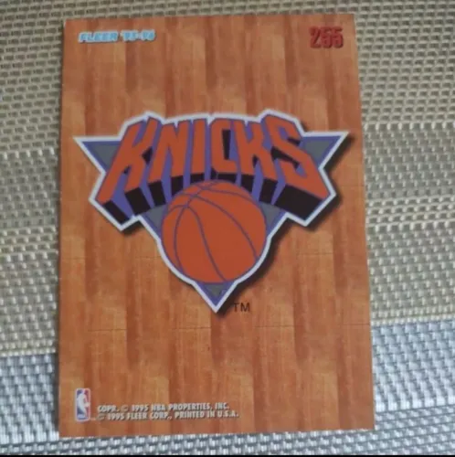Carta Colecionável Card New York Knicks Logotipo Fleer 95-96 #255