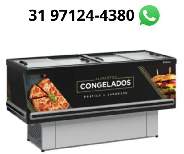 Ilha de Congelados 2M Gelopar Preta 127/220v