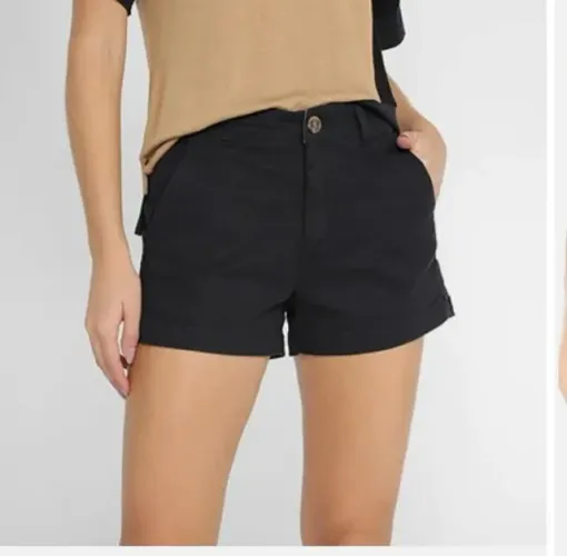 Short Preto Feminino Básico Hering Original Tam. 40 Sarja Novo