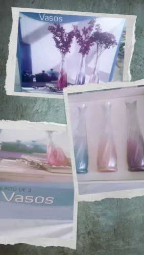 Conjunto de 3 Vasos Decorativos