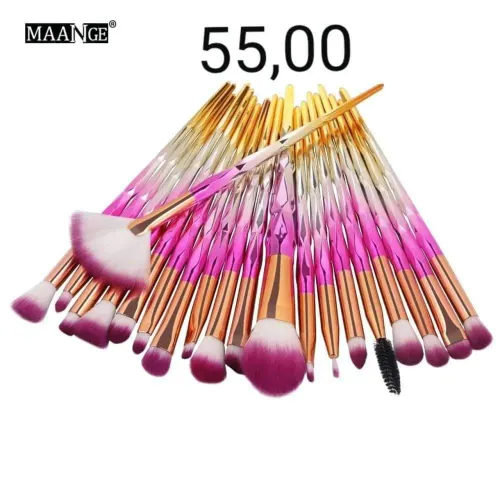 KIT PINCEL PARA MAQUIAGEM COM 20 PINCEIS