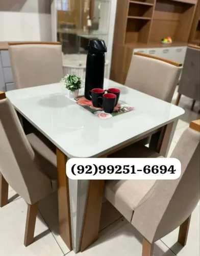 mesa de jantar 4 lugares 90x90 promoção