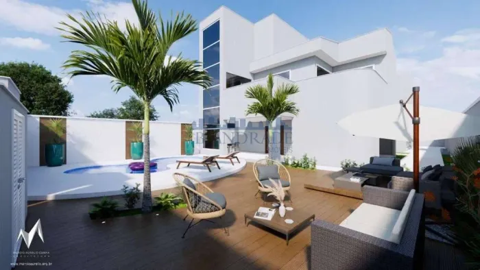 Casa linda no Condomínio Maramar, moderna, nova, 4 quartos, 587 m²