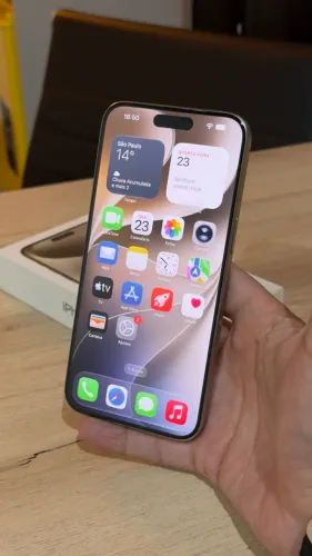 iPhone 15 Pro Max 256GB Natural Titanium - Loja física! Garantia de 3 meses! Parcelamos!