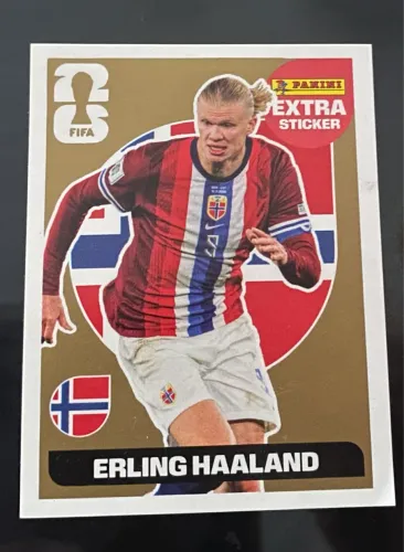 Figurinha Erling Haaland dourada
