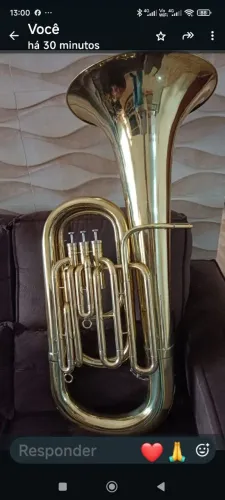 Tuba weril cruzeiro 4/4 em dó 3 pisto 