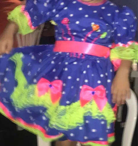 Vestido infantil para festa junina