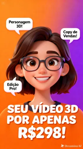 Videos animados 3D promo institucionais,  marketing digital, gestão de redes
