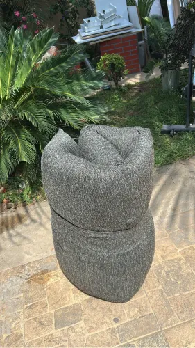 Futon Dobrável de Espuma Solteiro Grafite