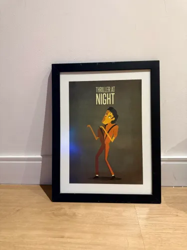 Quadro Michael Jackson gravura Thriller
