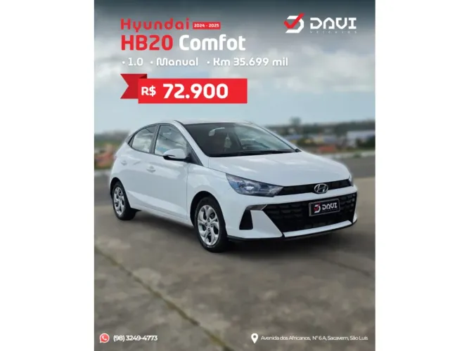 Hyundai HB20 Comfort 1.0 Flex 12V Mec. 2025