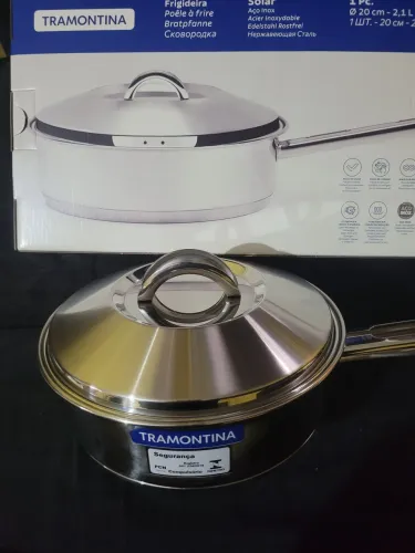 Frigideira Tramontina com tampa Solar 20cm - Nova sem uso 
