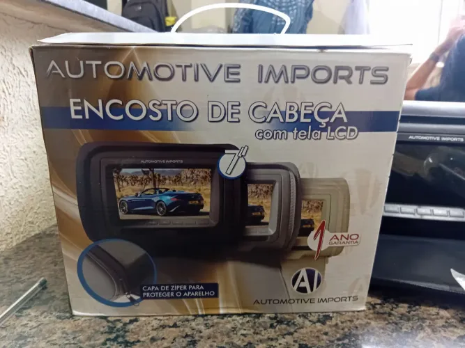 Encosto de cabeça com led LCD